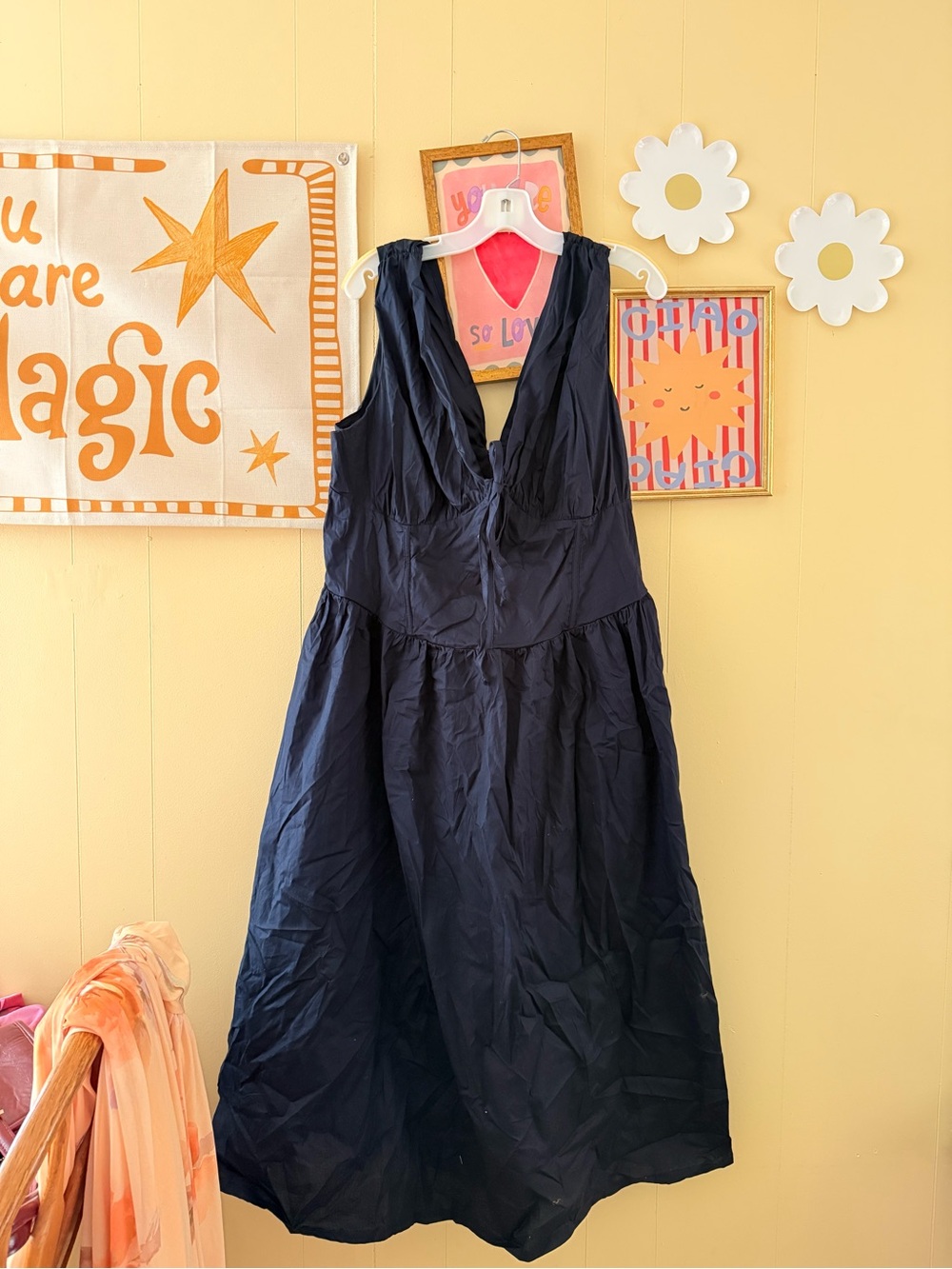 Fashion Nova Navy Blue Midi Dress